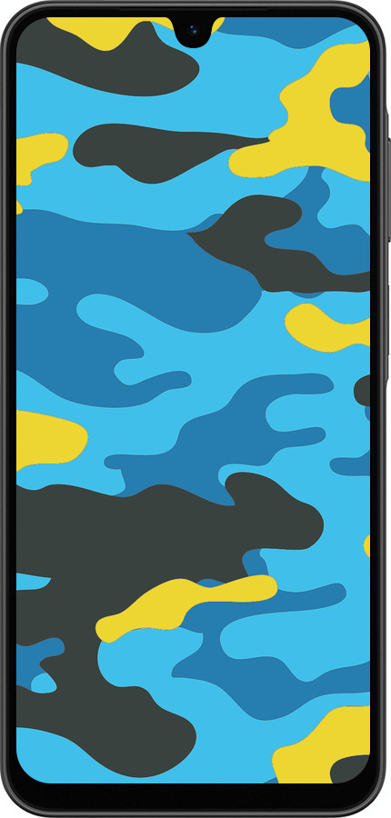 Силіконовий чехол Жовто-блакитний камуфляж для Samsung Galaxy A26 - 1084u-3881 изображение 