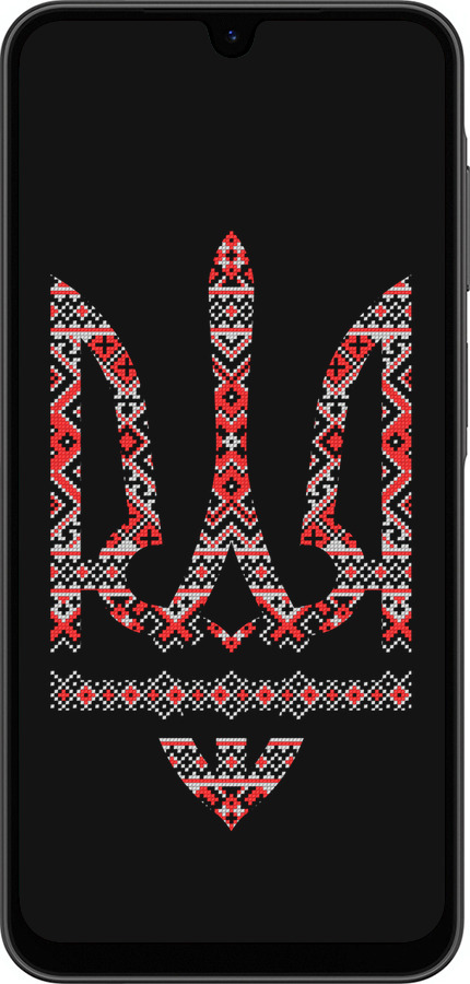 Силіконовий чехол Герб - вишиванка на чорному фоні для Samsung Galaxy A26 - 1196u-3881 изображение 