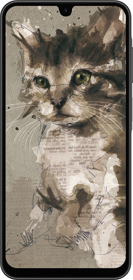 Силиконовый чехол Котёнок из пятен и линий для Samsung Galaxy A26 - 119u-3881 изображение 