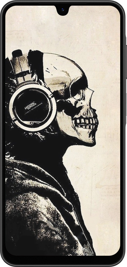 Силиконовый чехол Скелет-меломан v2 для Samsung Galaxy A26 - 1200u-3881 изображение 