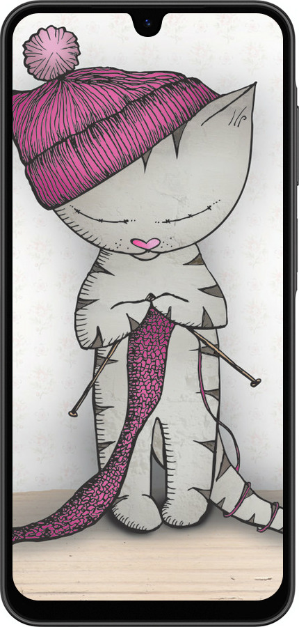 Силиконовый чехол Кошка рукодельница для Samsung Galaxy A26 - 4056u-3881 изображение 