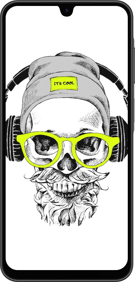 Силиконовый чехол Череп в очках и наушниках для Samsung Galaxy A26 - 4144u-3881 изображение 
