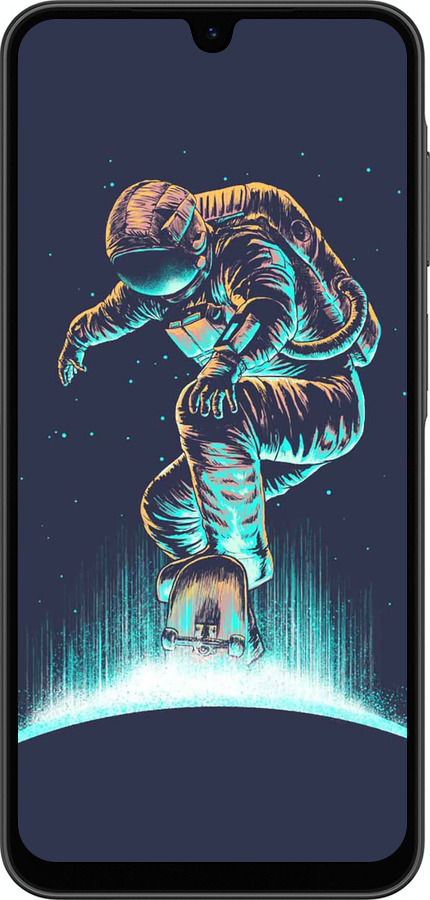 Силіконовий чехол Космонавт на скейтборді для Samsung Galaxy A26 - 4145u-3881 изображение 