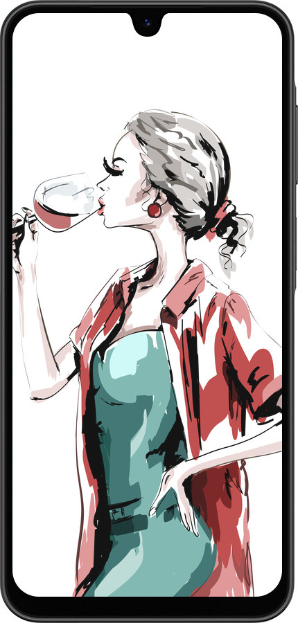 Силіконовий чехол Дівчина з келихом для Samsung Galaxy A26 - 4662u-3881 изображение 