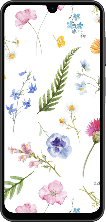 Силіконовий чехол Квітковий фон v2 для Samsung Galaxy A26 - 5472u-3881 изображение 