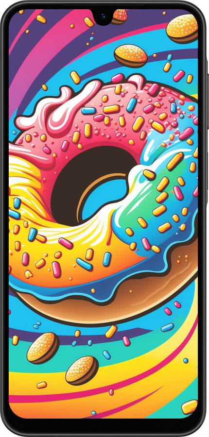 Силиконовый чехол Пончик радуга для Samsung Galaxy A26 - 5584u-3881 изображение 