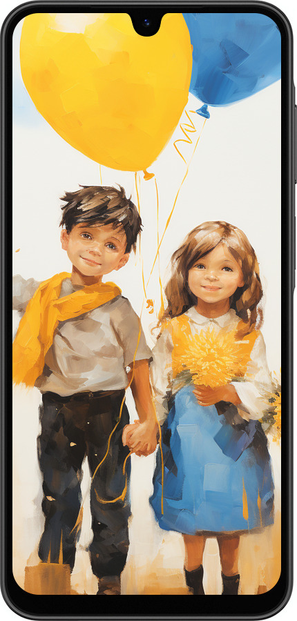 Силіконовий чехол Діти з кульками для Samsung Galaxy A26 - 5659u-3881 изображение 