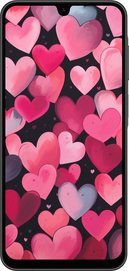 Силиконовый чехол Сердечки 4 для Samsung Galaxy A26 - 5662u-3881 изображение 