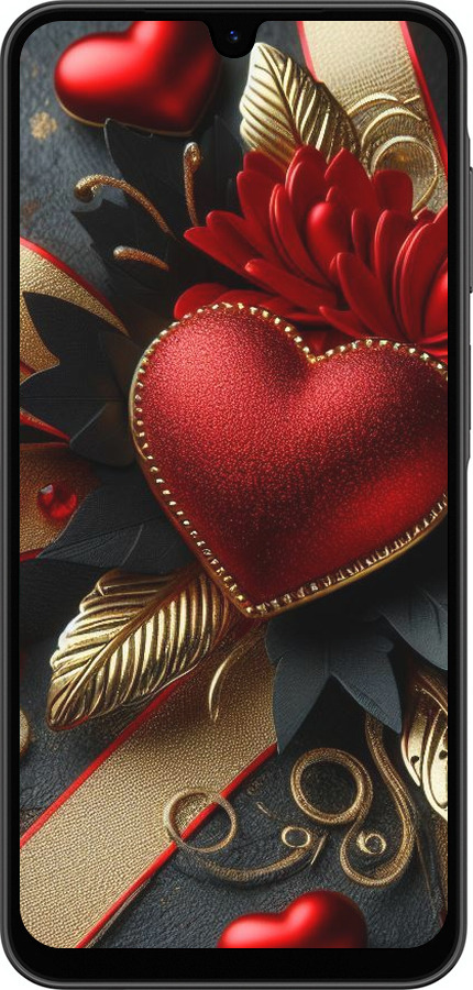 Силіконовий чехол Сердечки v2 для Samsung Galaxy A26 - 5832u-3881 изображение 