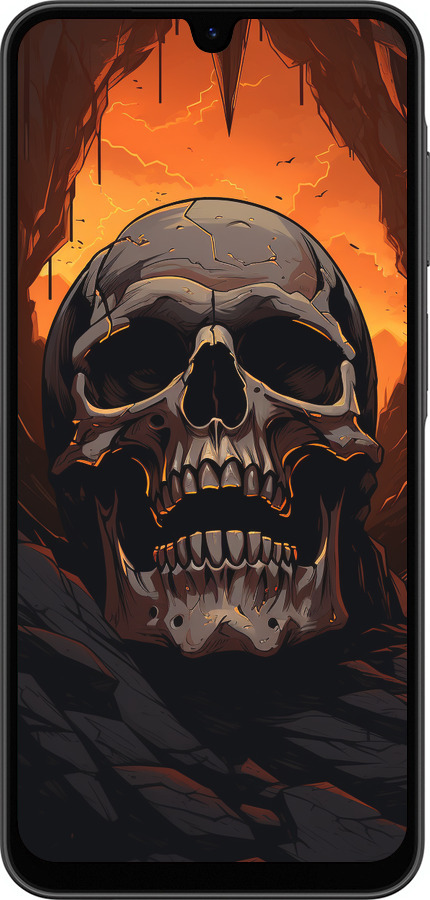 Силиконовый чехол Череп в пещере для Samsung Galaxy A26 - 5959u-3881 изображение 