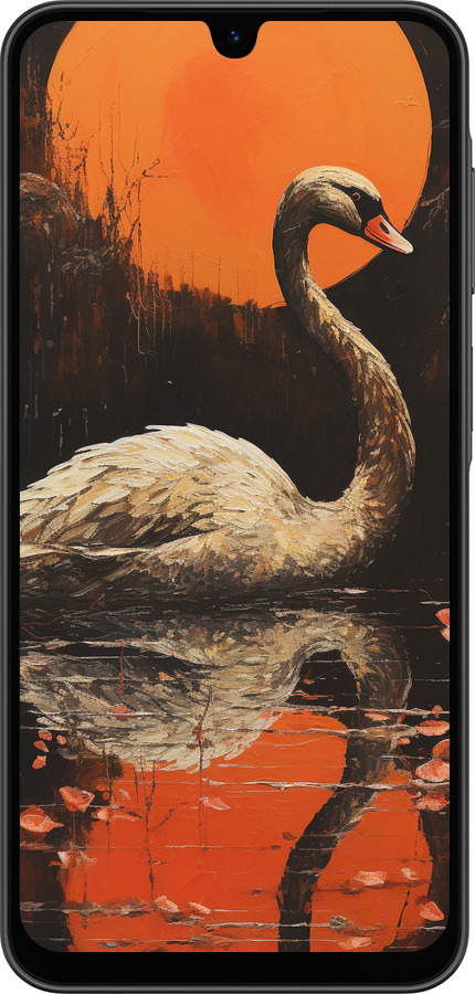 Силіконовий чехол Лебідь для Samsung Galaxy A26 - 5964u-3881 изображение 