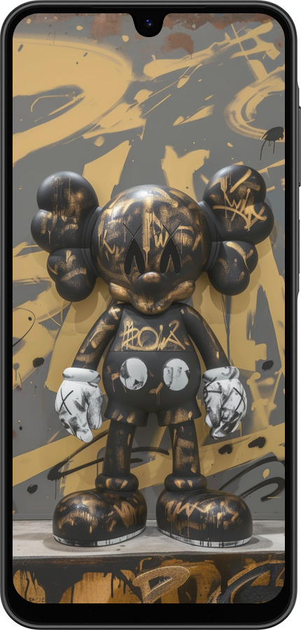 Силиконовый чехол Bronze kaws для Samsung Galaxy A26 - 6097u-3881 изображение 