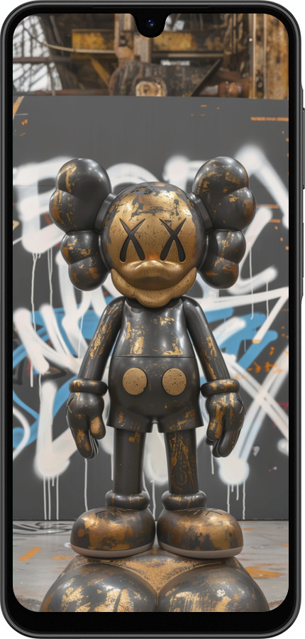 Силіконовий чехол Bronze kaws v3 для Samsung Galaxy A26 - 6099u-3881 изображение 