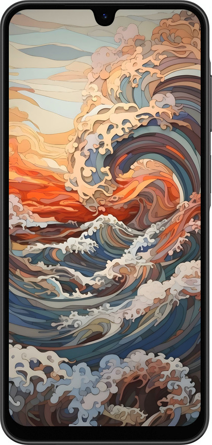 Силиконовый чехол Арт волны для Samsung Galaxy A26 - 6324u-3881 изображение 