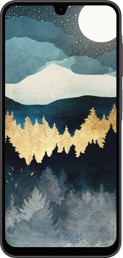 Силіконовий чехол Нічний краєвид з лісом та горами для Samsung Galaxy A26 - 6493u-3881 изображение 