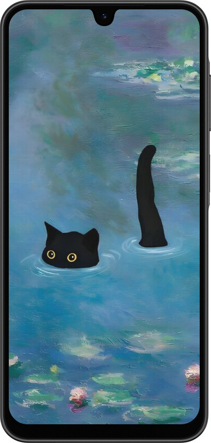 Силиконовый чехол С изображением кота и водяной лилии Monet для Samsung Galaxy A26 - 6519u-3881 изображение 