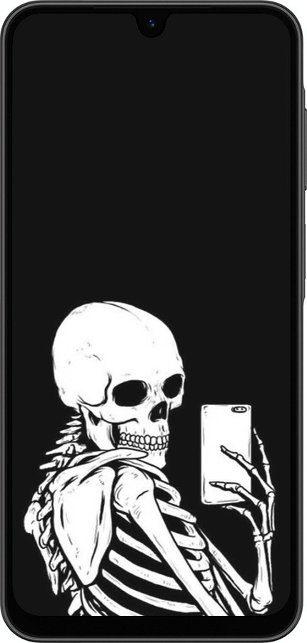 Силиконовый чехол Скелет делает Selfie для Samsung Galaxy A26 - 6535u-3881 изображение 