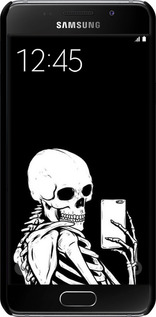 3D пластиковый матовый чехол Скелет делает Selfie для Samsung Galaxy A3 (2016) A310F - 6535m-159 изображение 