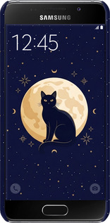 3D пластиковый матовый чехол Cute Cat Celestial/Witchy для Samsung Galaxy A3 (2016) A310F - 6787m-159 изображение 