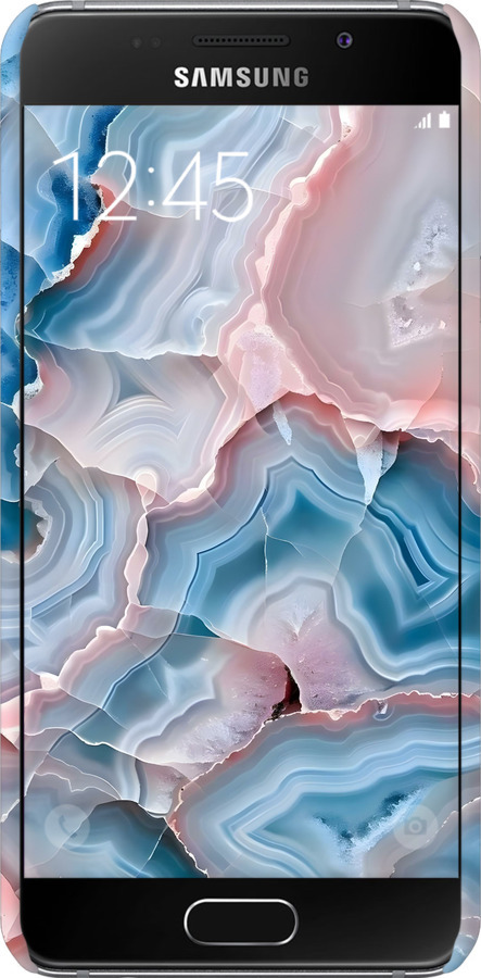 3D пластиковый матовый чехол Мрамор для Samsung Galaxy A3 (2016) A310F - 6306m-159 изображение 