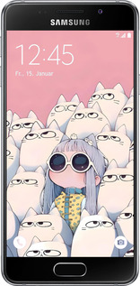 2D пластиковый чехол Малышка с котами для Samsung Galaxy A3 (2016) A310F - 6295t-159 изображение 