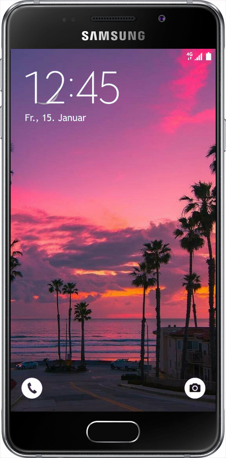 2D пластиковый чехол Пальмы для Samsung Galaxy A3 (2016) A310F - 5873t-159 изображение 