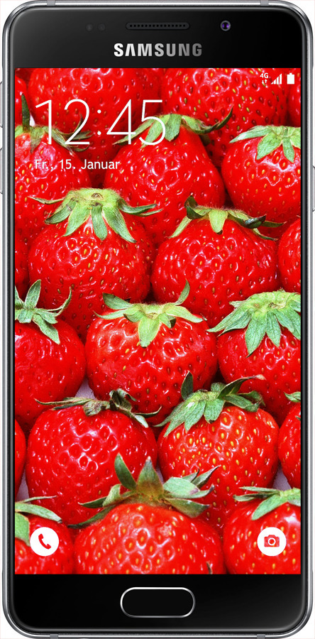 2D пластиковый чехол Клубника для Samsung Galaxy A3 (2016) A310F - 6020t-159 изображение 