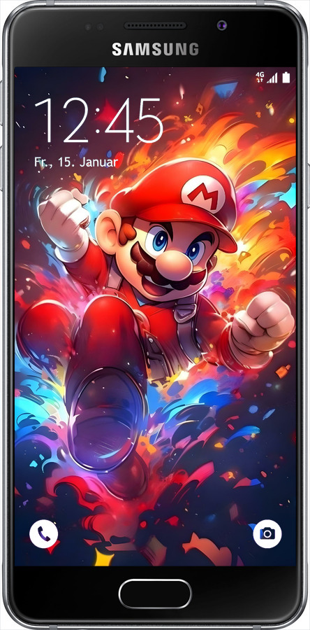2D пластиковый чехол Супер Марио для Samsung Galaxy A3 (2016) A310F - 6342t-159 изображение 