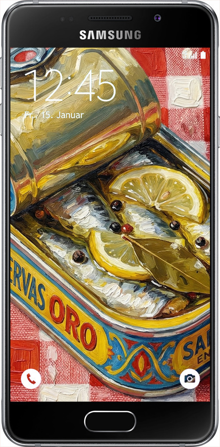 2D пластиковый чехол Vintage Sardine Tin Phone для Samsung Galaxy A3 (2016) A310F - 6772t-159 изображение 