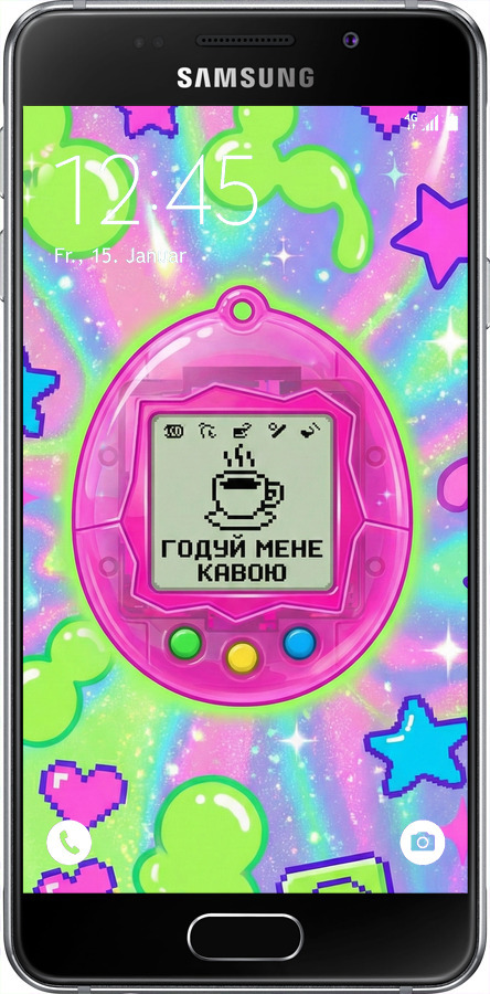 2D пластиковый чехол Y2K Aesthetic Retro Pet: Годуй мене кавою для Samsung Galaxy A3 (2016) A310F - 6784t-159 изображение 