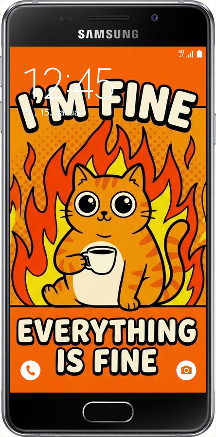 2D пластиковый чехол Funny Cat для Samsung Galaxy A3 (2016) A310F - 6786t-159 изображение 