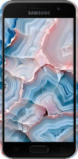 3D пластиковый матовый чехол Мрамор для Samsung Galaxy A3 (2017) - 6306m-443 изображение 