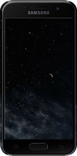 3D пластиковый матовый чехол Ночное небо для Samsung Galaxy A3 (2017) - 6451m-443 изображение 