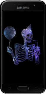 3D пластиковий матовий чехол Скелетне мистецтво для Samsung Galaxy A3 (2017) - 6536m-443 изображение 