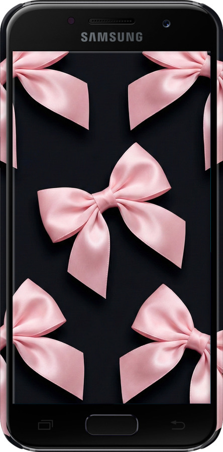 3D пластиковый матовый чехол Coquette Ribbons Dark Coquette для Samsung Galaxy A3 (2017) - 6767m-443 изображение 
