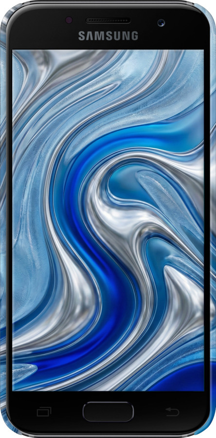 3D пластиковый матовый чехол Liquid Chrome для Samsung Galaxy A3 (2017) - 6781m-443 изображение 