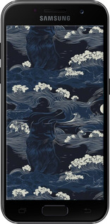 2D пластиковый чехол Морская тематика в стиле арт-деко для Samsung Galaxy A3 (2017) - 6520t-443 изображение 