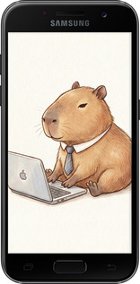 Силиконовый чехол Funny Capybara CEO Working для Samsung Galaxy A3 (2017) - 6777u-443 изображение 