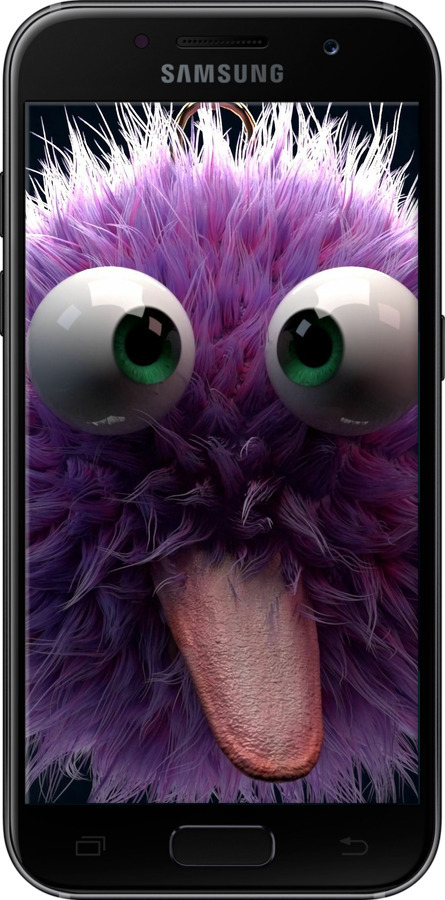 Силіконовий чехол Пухнастик для Samsung Galaxy A3 (2017) - 6017u-443 изображение 