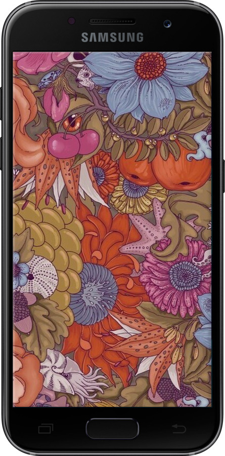 2D пластиковый чехол Абстрактные цветы для Samsung Galaxy A3 (2017) - 6526t-443 изображение 