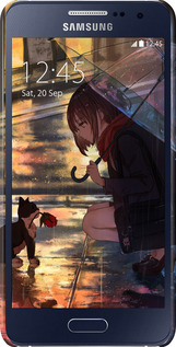 3D пластиковый матовый чехол Anime для Samsung Galaxy A3 A300H - 6609m-72 изображение 