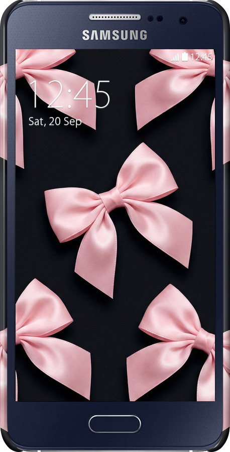 3D пластиковый матовый чехол Coquette Ribbons Dark Coquette для Samsung Galaxy A3 A300H - 6767m-72 изображение 