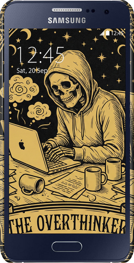 3D пластиковий матовий чехол The Overthinker для Samsung Galaxy A3 A300H - 6774m-72 изображение 