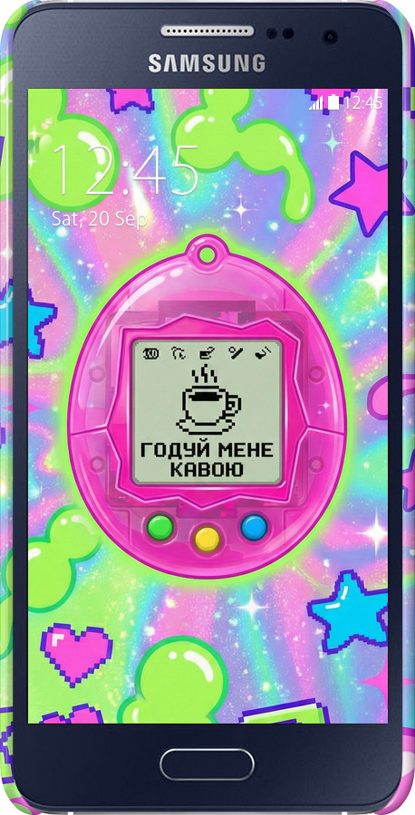 3D пластиковый матовый чехол Y2K Aesthetic Retro Pet: Годуй мене кавою для Samsung Galaxy A3 A300H - 6784m-72 изображение 