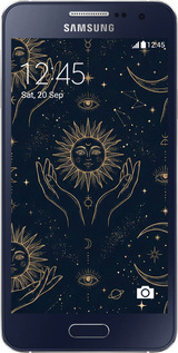 2D пластиковый чехол Celestial Harmony: Sun & Moon Gold Mystic Pattern для Samsung Galaxy A3 A300H - 6778t-72 изображение 