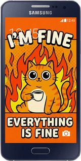 2D пластиковый чехол Funny Cat для Samsung Galaxy A3 A300H - 6786t-72 изображение 