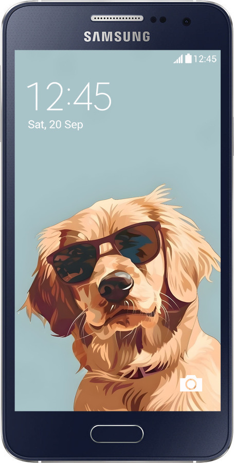 2D пластиковый чехол Пес в очках для Samsung Galaxy A3 A300H - 6381t-72 изображение 