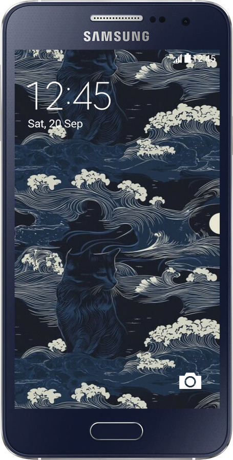2D пластиковый чехол Морская тематика в стиле арт-деко для Samsung Galaxy A3 A300H - 6520t-72 изображение 