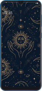 TPU чехол Celestial Harmony: Sun & Moon Gold Mystic Pattern для Samsung Galaxy A20 2019 A205F - 6778b-1761 изображение 