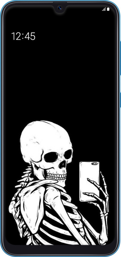 TPU чехол Скелет делает Selfie для Samsung Galaxy A20 2019 A205F - 6535b-1761 изображение 